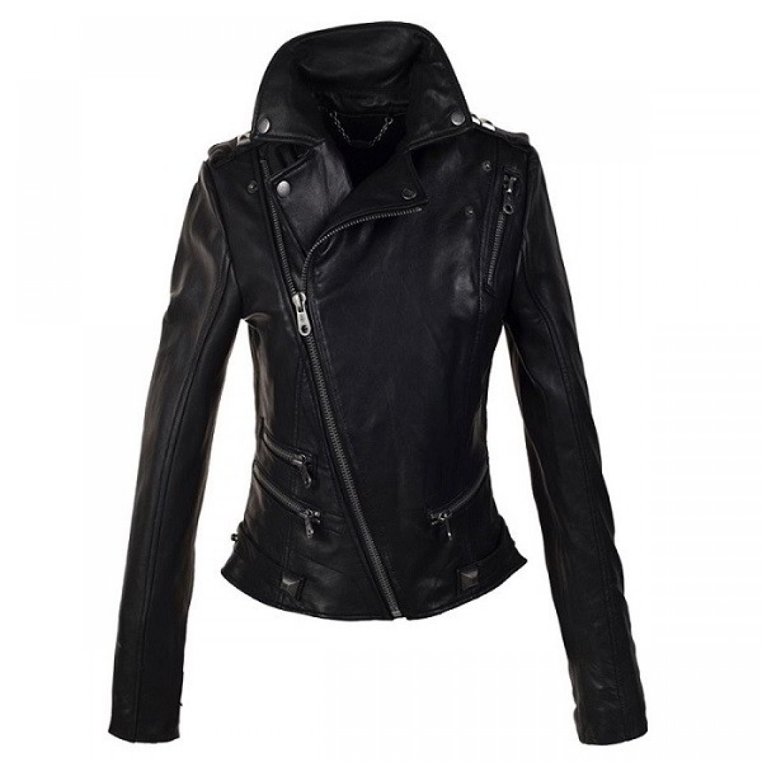 Косуха/женская кожаная куртка /черная куртка /кожанка, e-Lisman&ZG