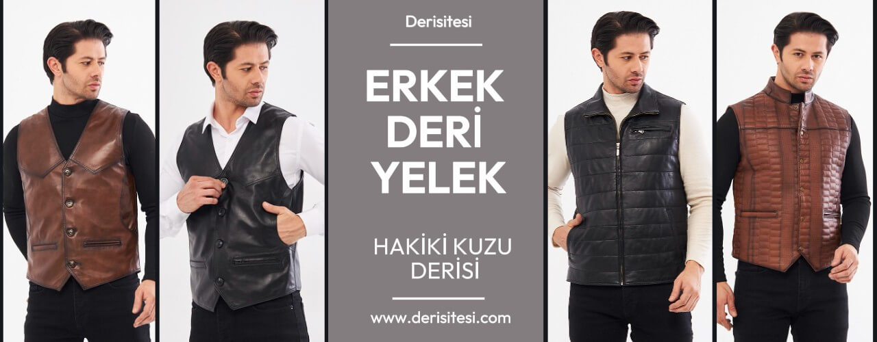 Erkekler İçin Deri Yelek Modelleri