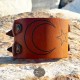 Turkish Flag Embossed Leather Bracelet