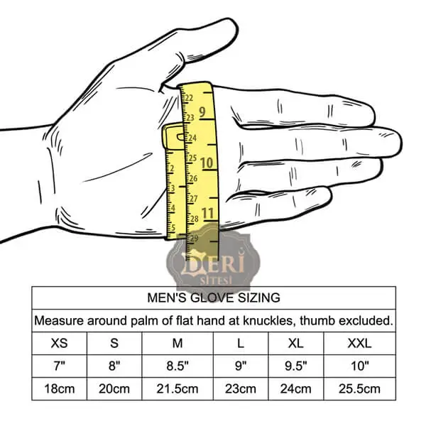 Men's Leather Gloves Size